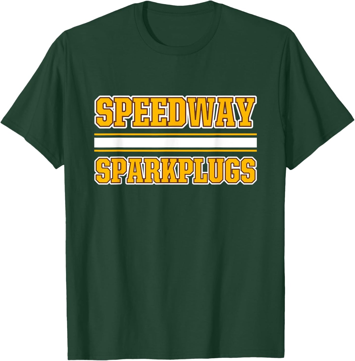 Speedway Sparkplugs Horizontal Stripes T-Shirt - T-Shirt | Forest