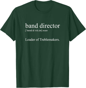 Orchestra Conductor Apparel - Leader Of Treblemakers, Band Director - Black, Small - Music Band - -Adults T-Shirt - T-Shirt | Forest