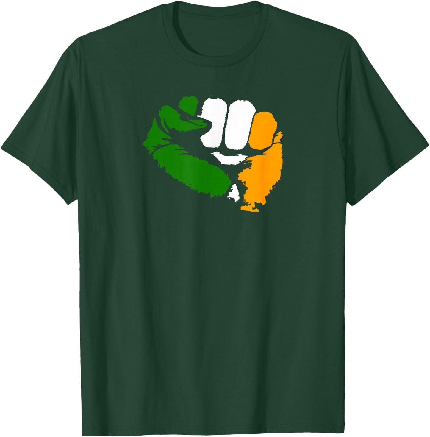 Tricolour Fist Irish Republican Design T-Shirt - T-Shirt | Forest