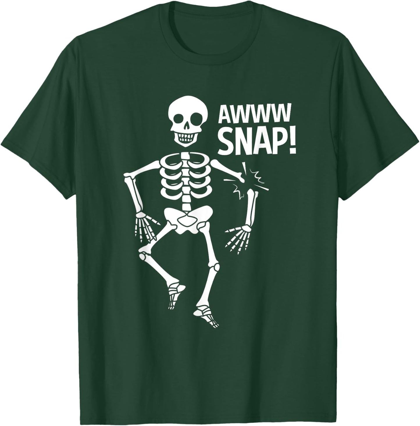 Broken Arm Halloween Aww Snap Skeleton T-Shirt - T-Shirt | Forest