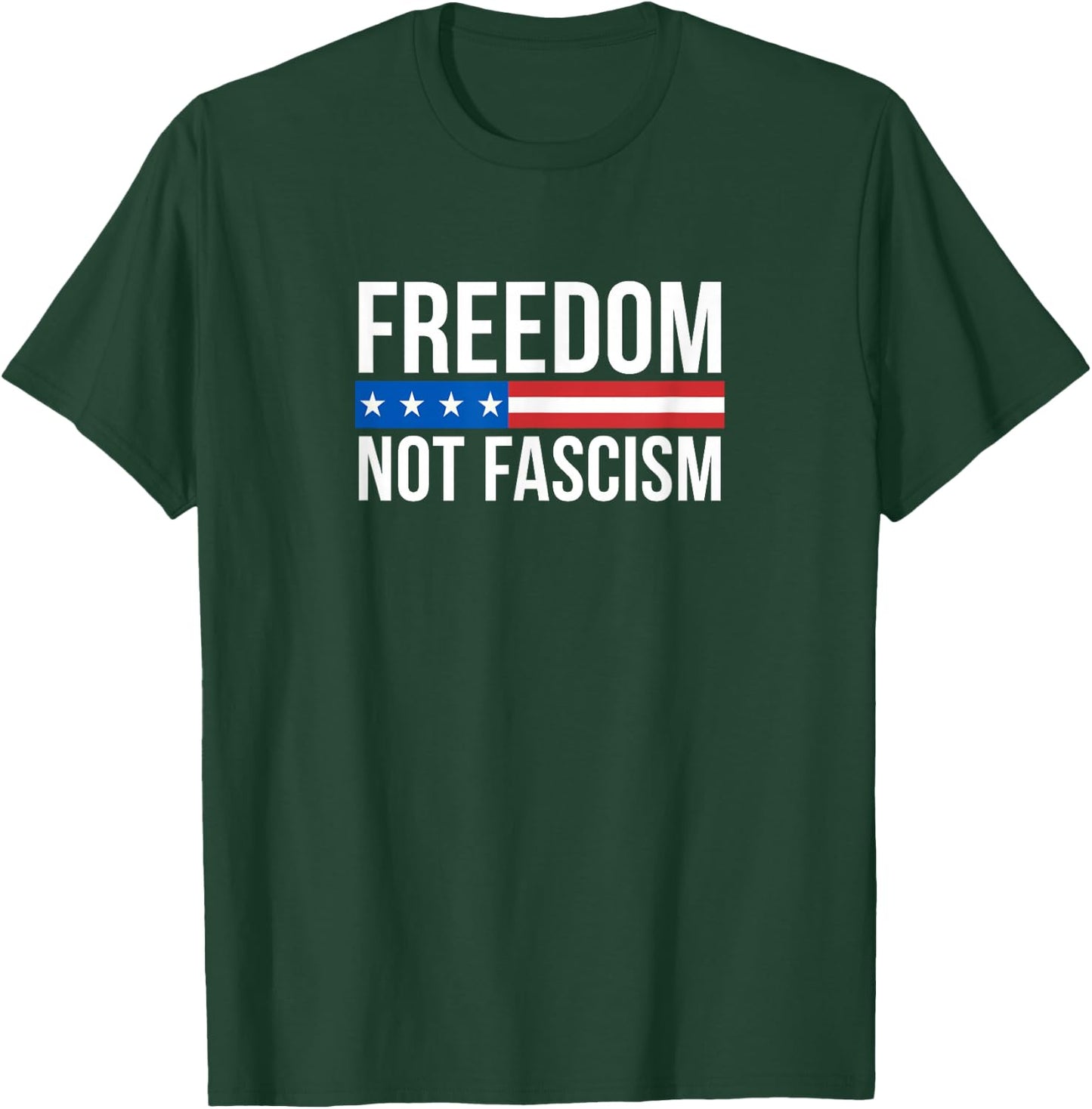 Freedom Not Fascism - Black Classic Fit Sleeveless - -Adults - Small T-Shirt - T-Shirt | Forest