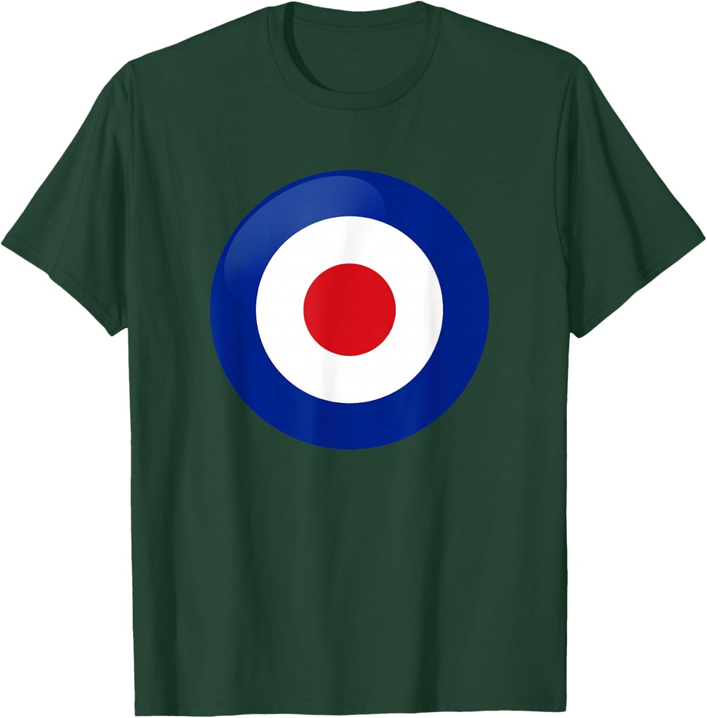 Vintage British RAF Mod Bullseye Retro Symbol Roundel Target T-Shirt - T-Shirt | Forest