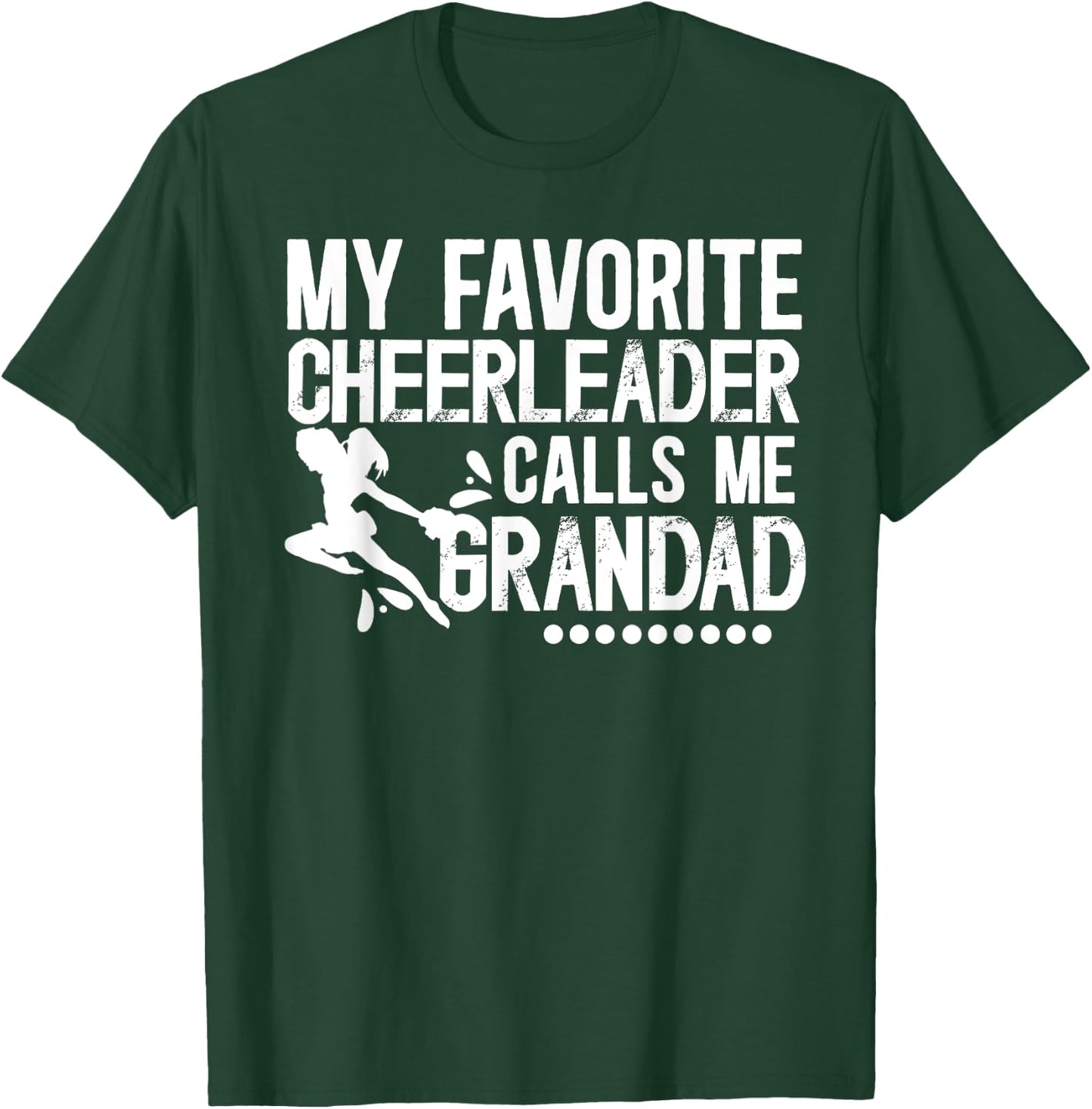 My Favorite Cheerleader Grandad Cheer Grandad Grandpa T-Shirt - T-Shirt | Forest