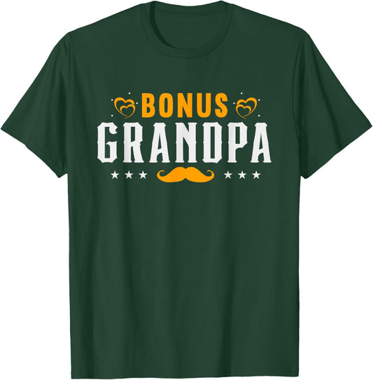 Step Grandpa Bonus Grandpa T-Shirt - T-Shirt | Forest