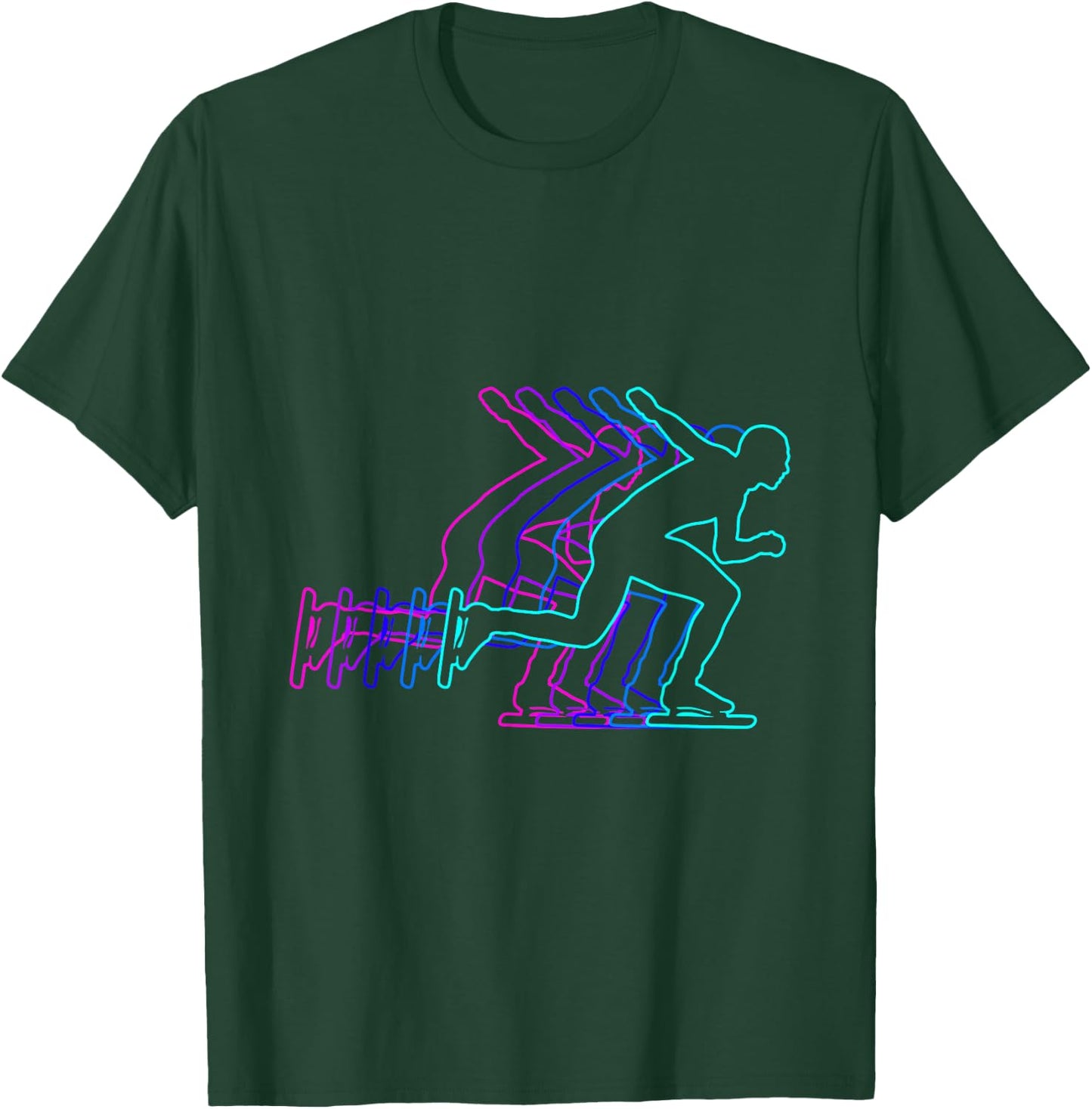 Speed Skating Speed Skater Gift Clothes For Boys Youth Men K T-Shirt - T-Shirt | Forest