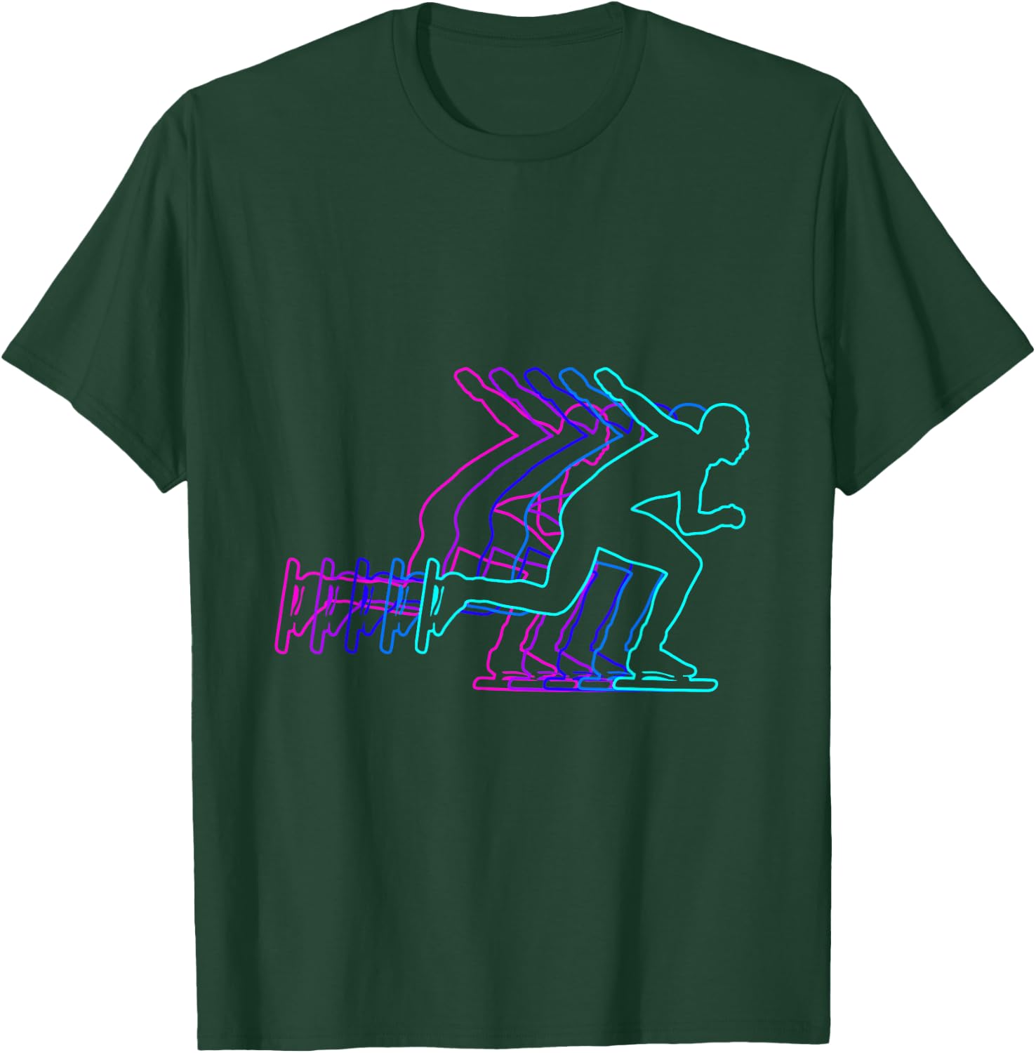 Speed Skating Speed Skater Gift Clothes For Boys Youth Men K T-Shirt - T-Shirt | Forest