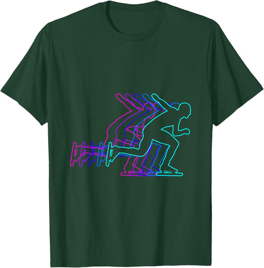 Speed Skating Speed Skater Gift Clothes For Boys Youth Men K T-Shirt - T-Shirt | Forest