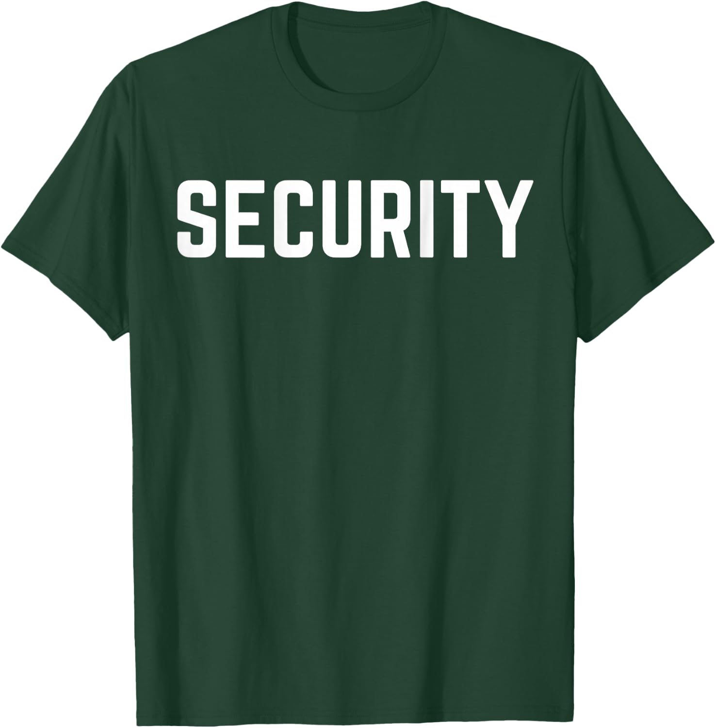 Back Side Print Security Officer Event Security Bodyguard T-Shirt - T-Shirt | Forest