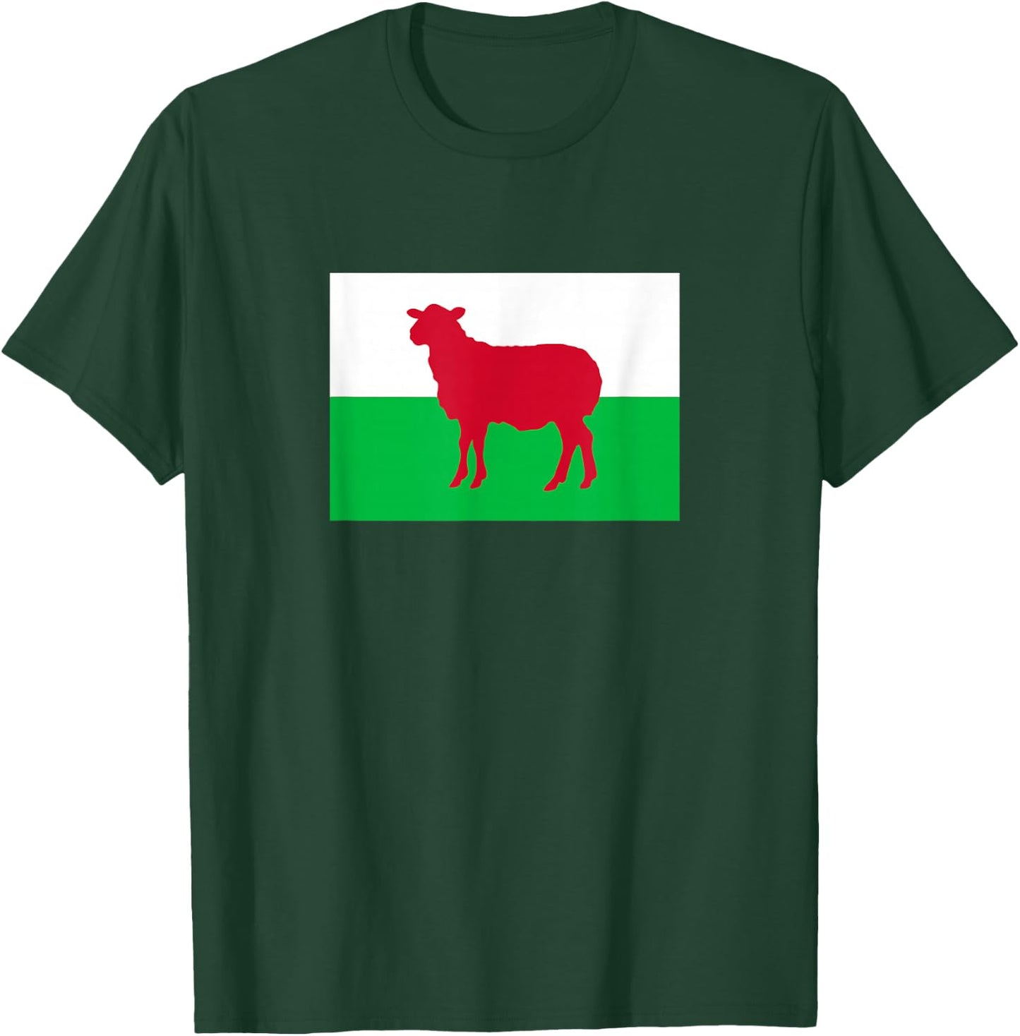 Welsh Sheep Wales Flag Funny Dragon Cymru Cardiff Wrexham T-Shirt - T-Shirt | Forest
