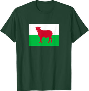Welsh Sheep Wales Flag Funny Dragon Cymru Cardiff Wrexham T-Shirt - T-Shirt | Forest