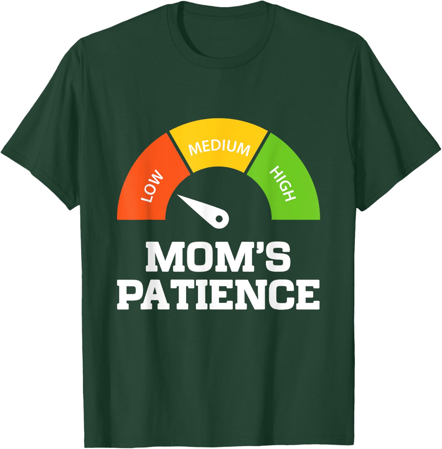 Empty Patience Meter Funny Mothers Day Birthday Women Mom T-Shirt - T-Shirt | Forest