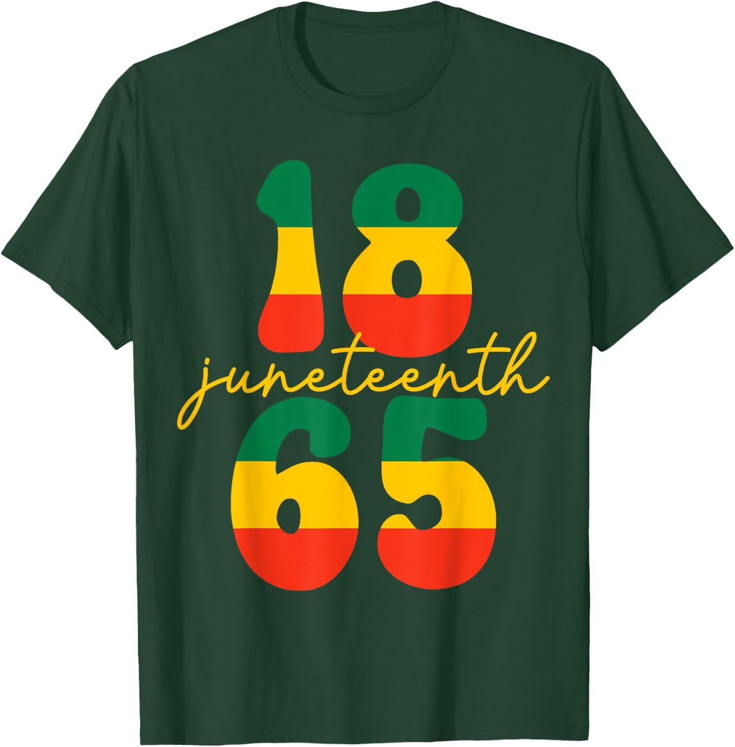 Happy Juneteenth Is My Independence Day Kid Black Men Women T-Shirt - T-Shirt | Forest