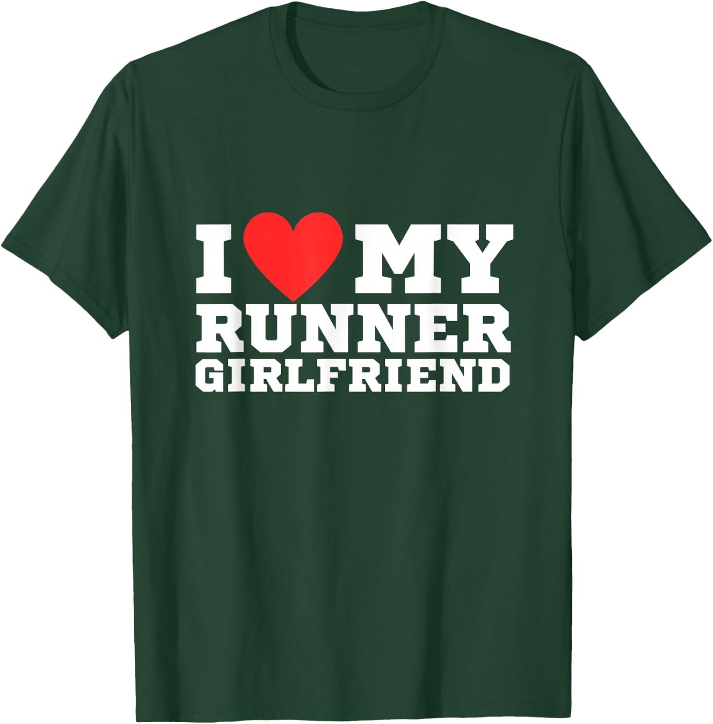I love my runner girlfriend | y2k | red heart | love T-Shirt - T-Shirt | Forest