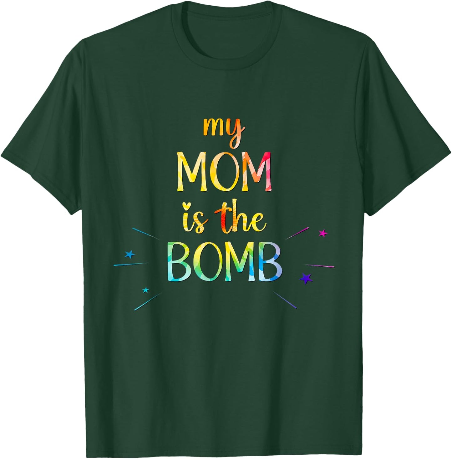 Mother's Day, My Mom Is the Bomb, Funny Mother's Day Tie dye T-Shirt - T-Shirt | Forest