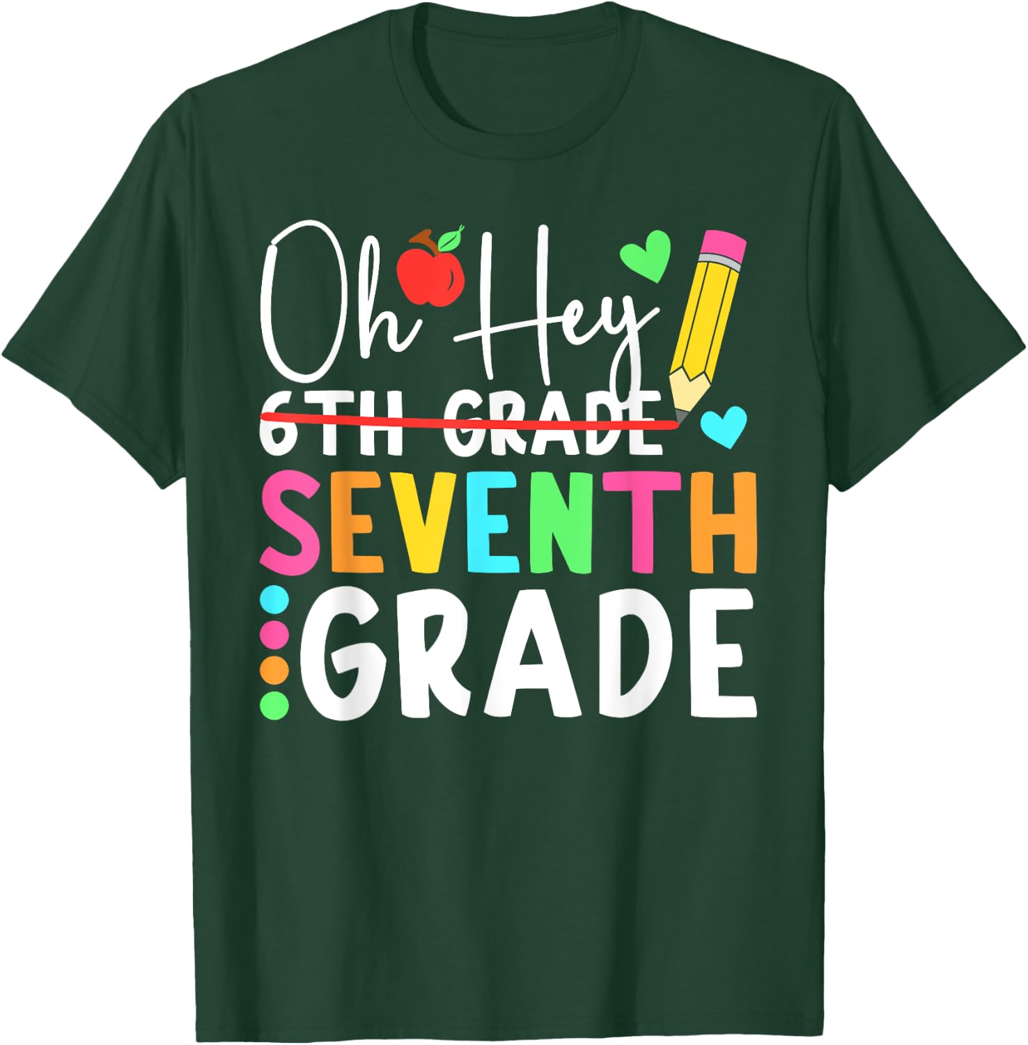 Oh Hey Seventh Grade Back To School 7th Grade Teacher Kids T-Shirt - T-Shirt | Forest