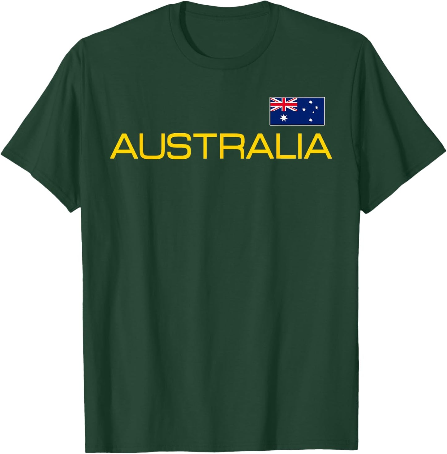 Australia Flag Australian Athletic Sports Jersey Style T-Shirt - T-Shirt | Forest
