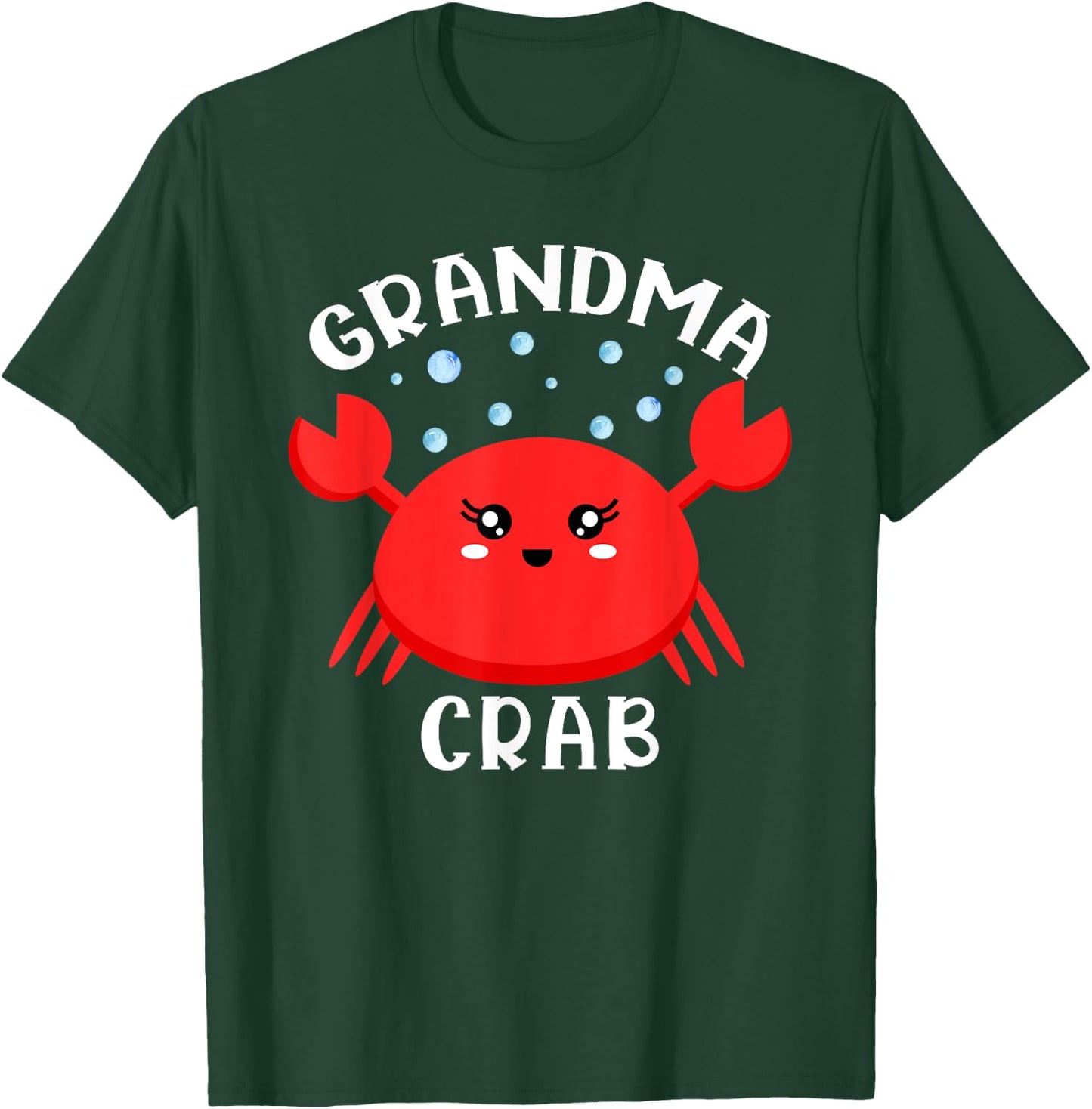 Grandma Crab Ocean Animal Crab Zodiac Funny Announcement T-Shirt - T-Shirt | Forest