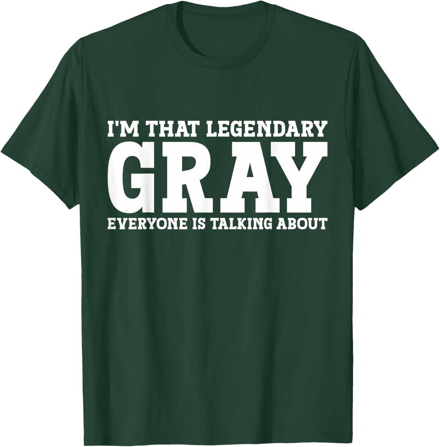 Gray Personal Name First Name Funny Gray T-Shirt - T-Shirt | Forest