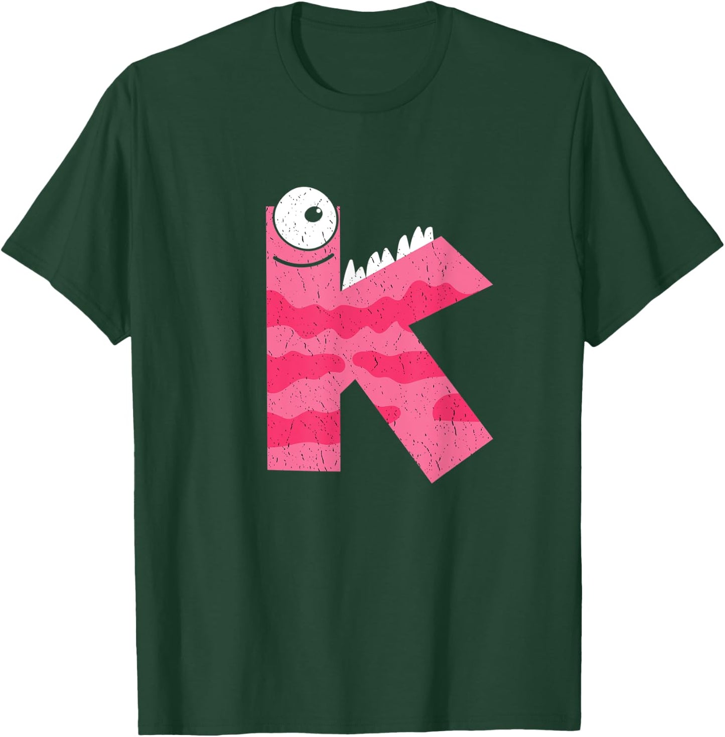 K Shirts , Women & Kids - Alphabet Letter K Halloween T-Shirt - T-Shirt | Forest
