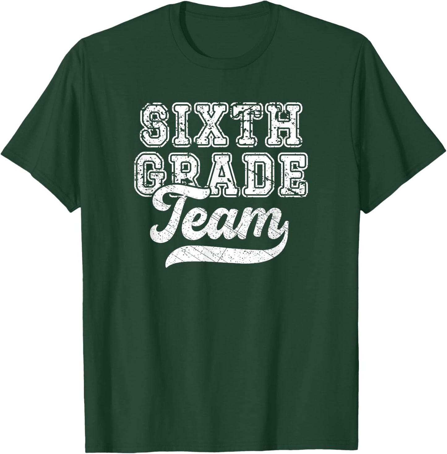 Kids Teacher Sixth Grade Retro Back To School Team 6th Grade T-Shirt - T-Shirt | Forest