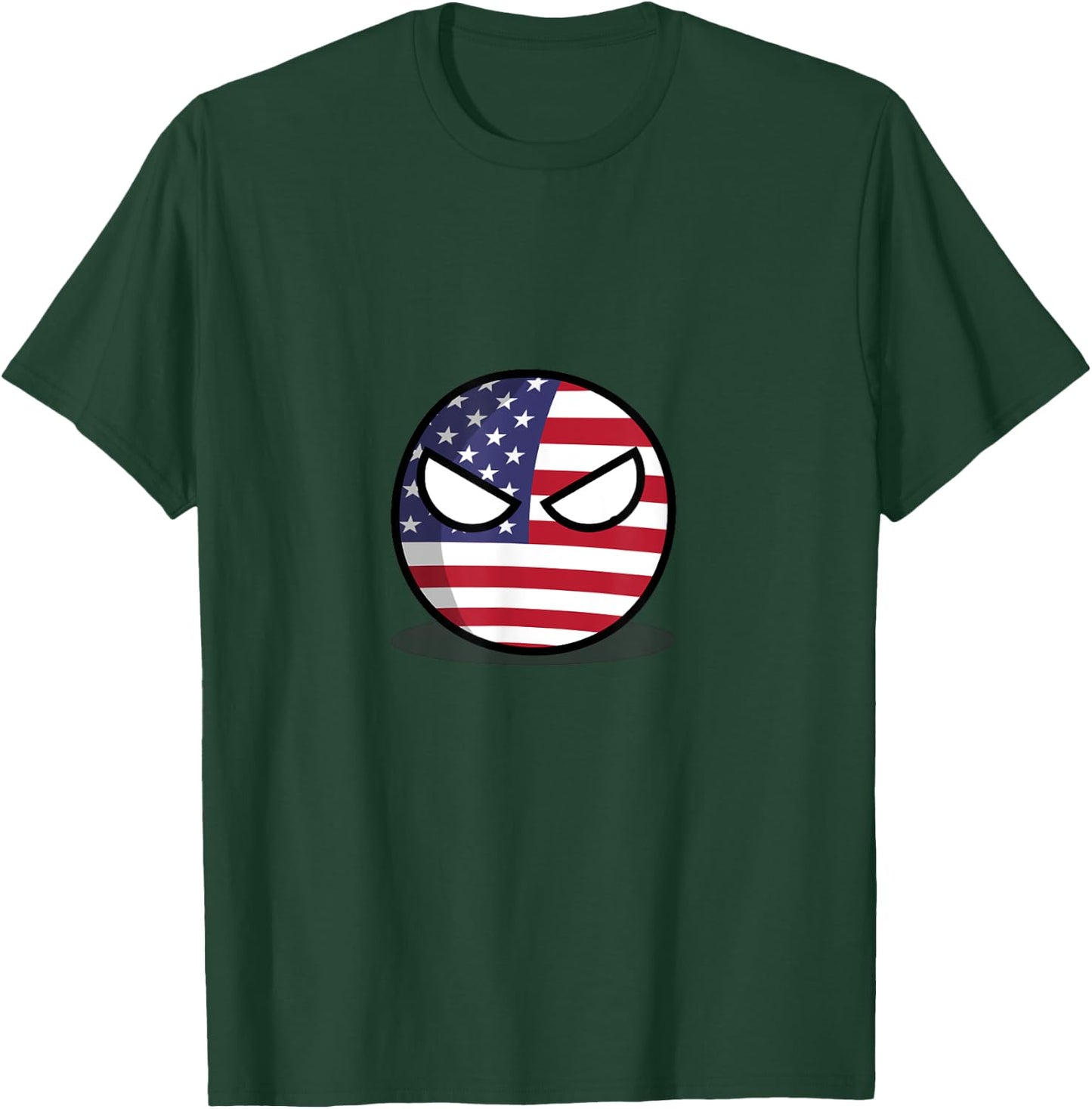 United States Countryball, American Flag Angry Eyes Women Men T-Shirt - T-Shirt | Forest
