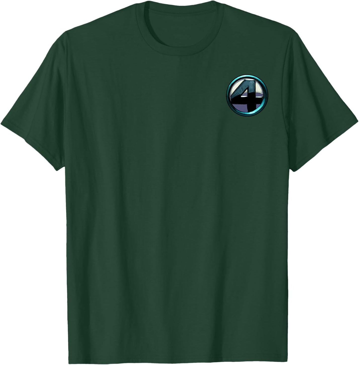 Marvel Fantastic Four Left Chest Pocket Logo T-Shirt - T-Shirt | Forest