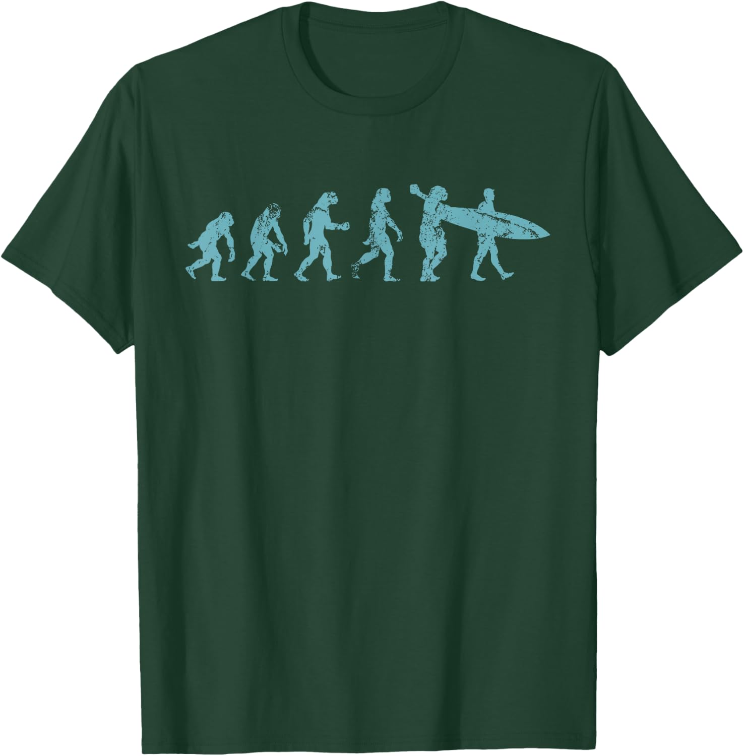 Retro Vintage Surfer Gift Surfing Evolution T-Shirt - T-Shirt | Forest