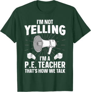 PE Teacher Art Women Gym Teacher Physical Education T-Shirt - T-Shirt | Forest