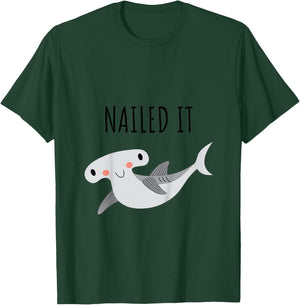 Nailed It Funny Hammerhead Shark Kids T-Shirt - T-Shirt | Forest