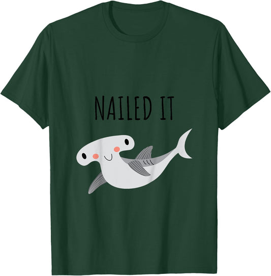 Nailed It Funny Hammerhead Shark Kids T-Shirt - T-Shirt | Forest