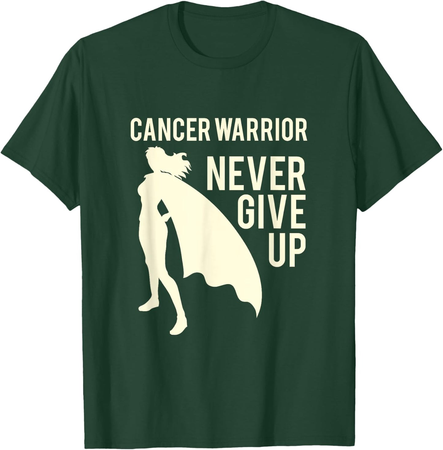 Cancer warrior girl, never give up, super woman patient T-Shirt - T-Shirt | Forest