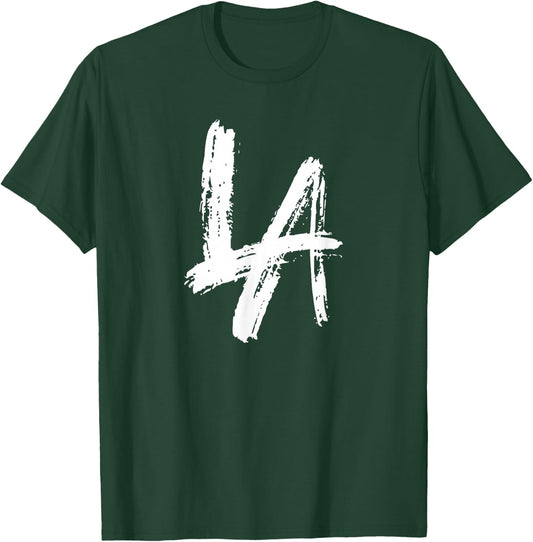 Interlocking LA Brush Design - Los Angeles California T-Shirt - T-Shirt | Forest