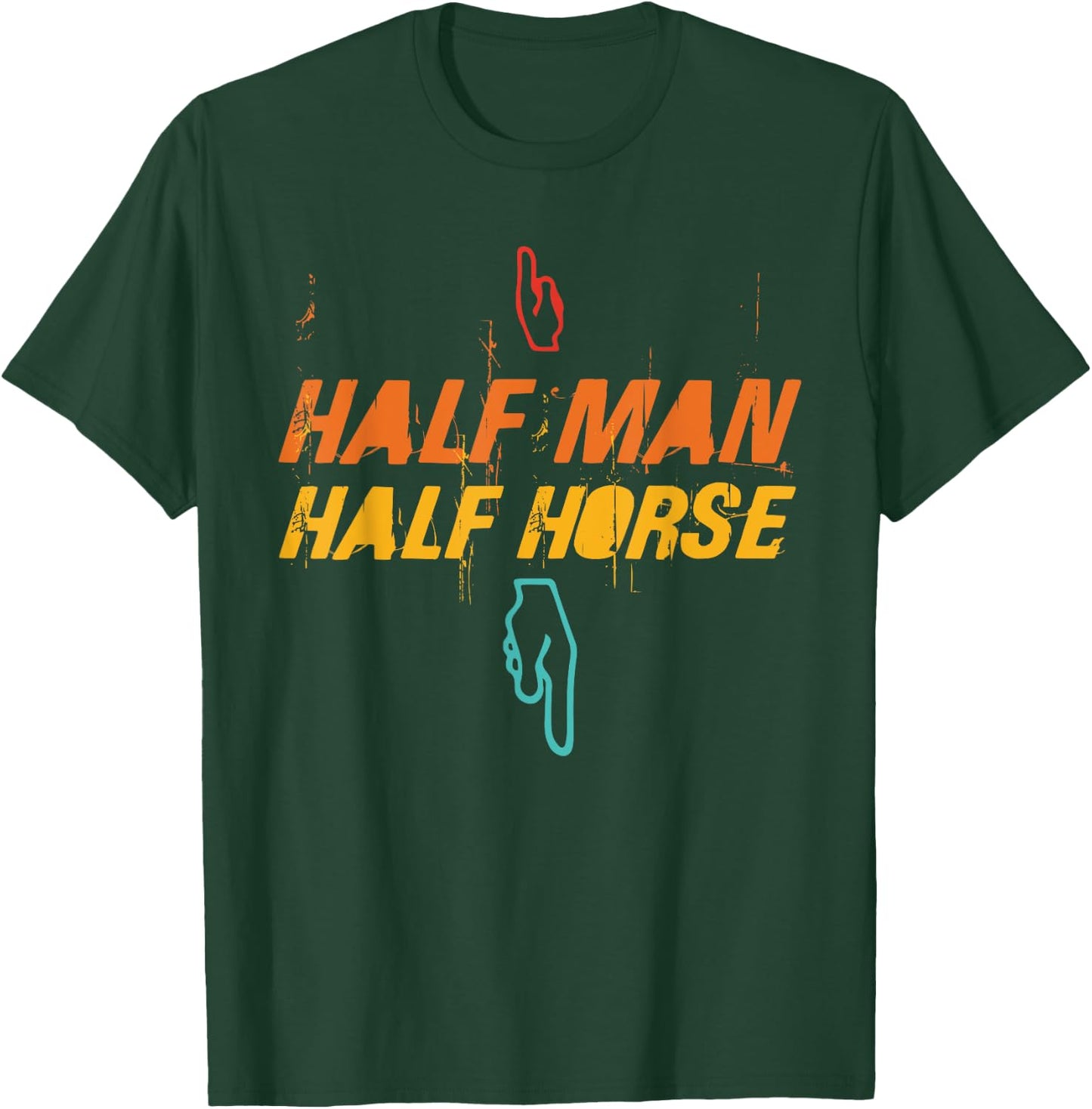 Half Man Half Horse Retro Vintage T-Shirt - T-Shirt | Forest