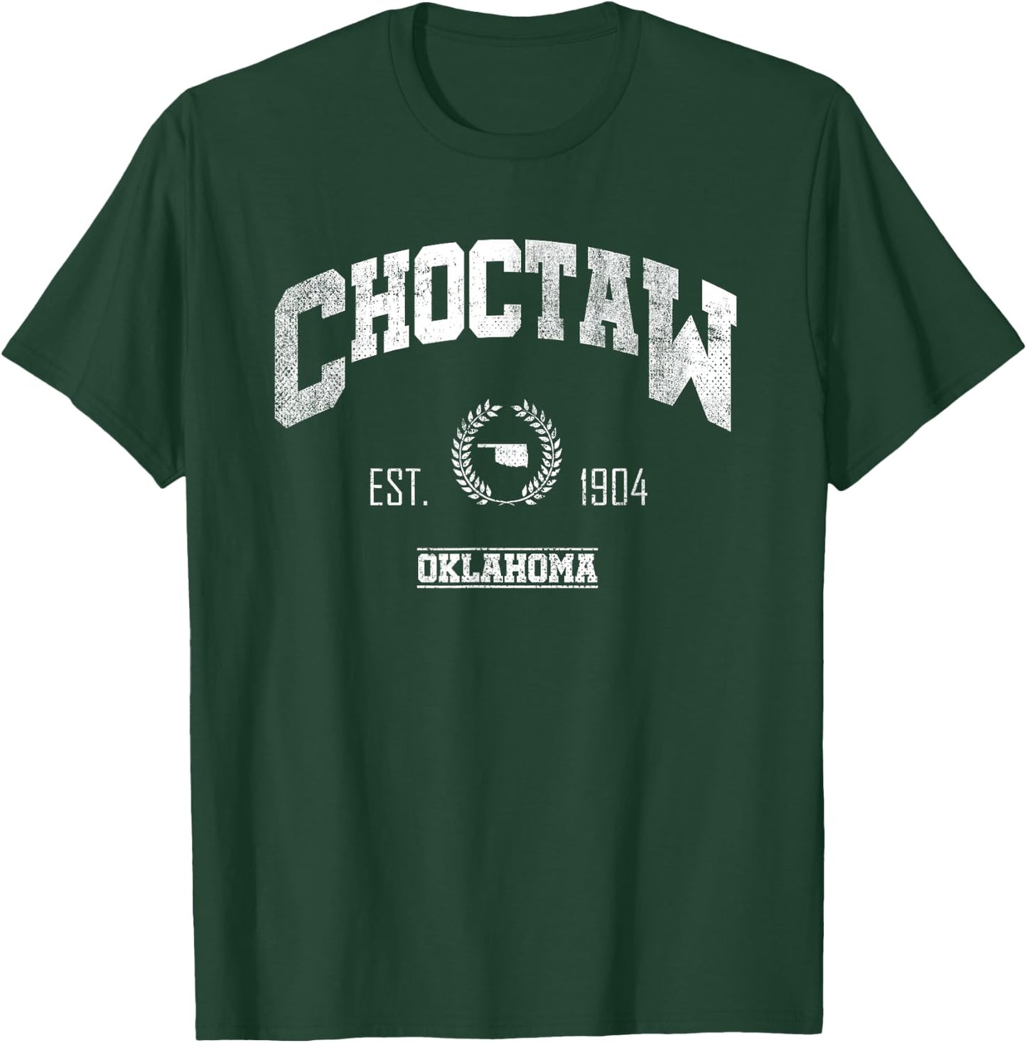 Choctaw OK | Oklahoma | Vintage Throwback T-Shirt - T-Shirt | Forest