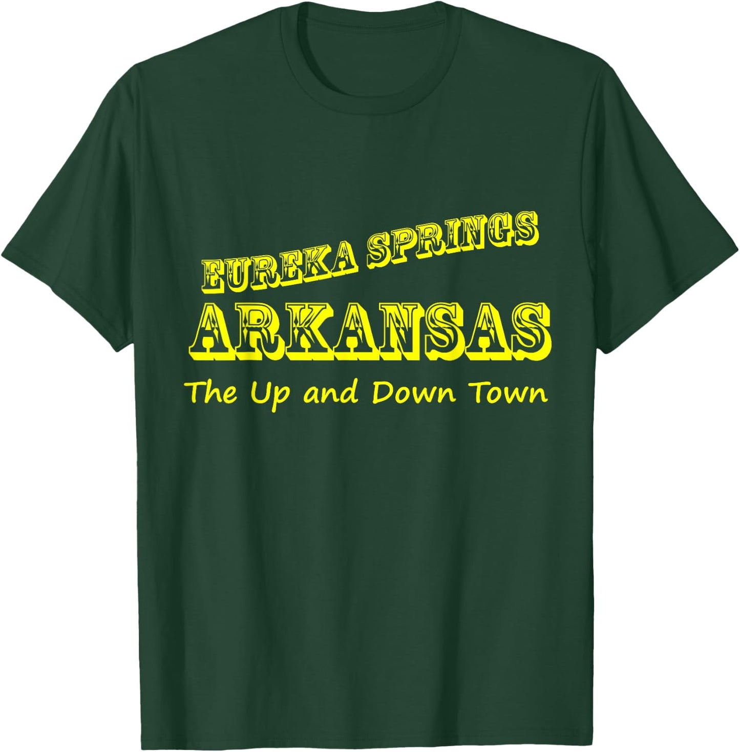 Eureka Springs Arkansas Up and Down Town Souvenir T-Shirt - T-Shirt | Forest