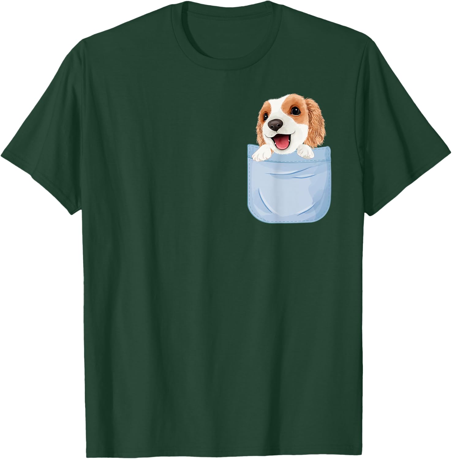 Cute Puppy in Your Pocket Peeking Dogs Pet Animal Dog Lover Men Women Kids T-Shirt - T-Shirt | Forest