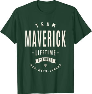 Team Maverick Lifetime Member Funny Name Maverick T-Shirt - T-Shirt | Forest