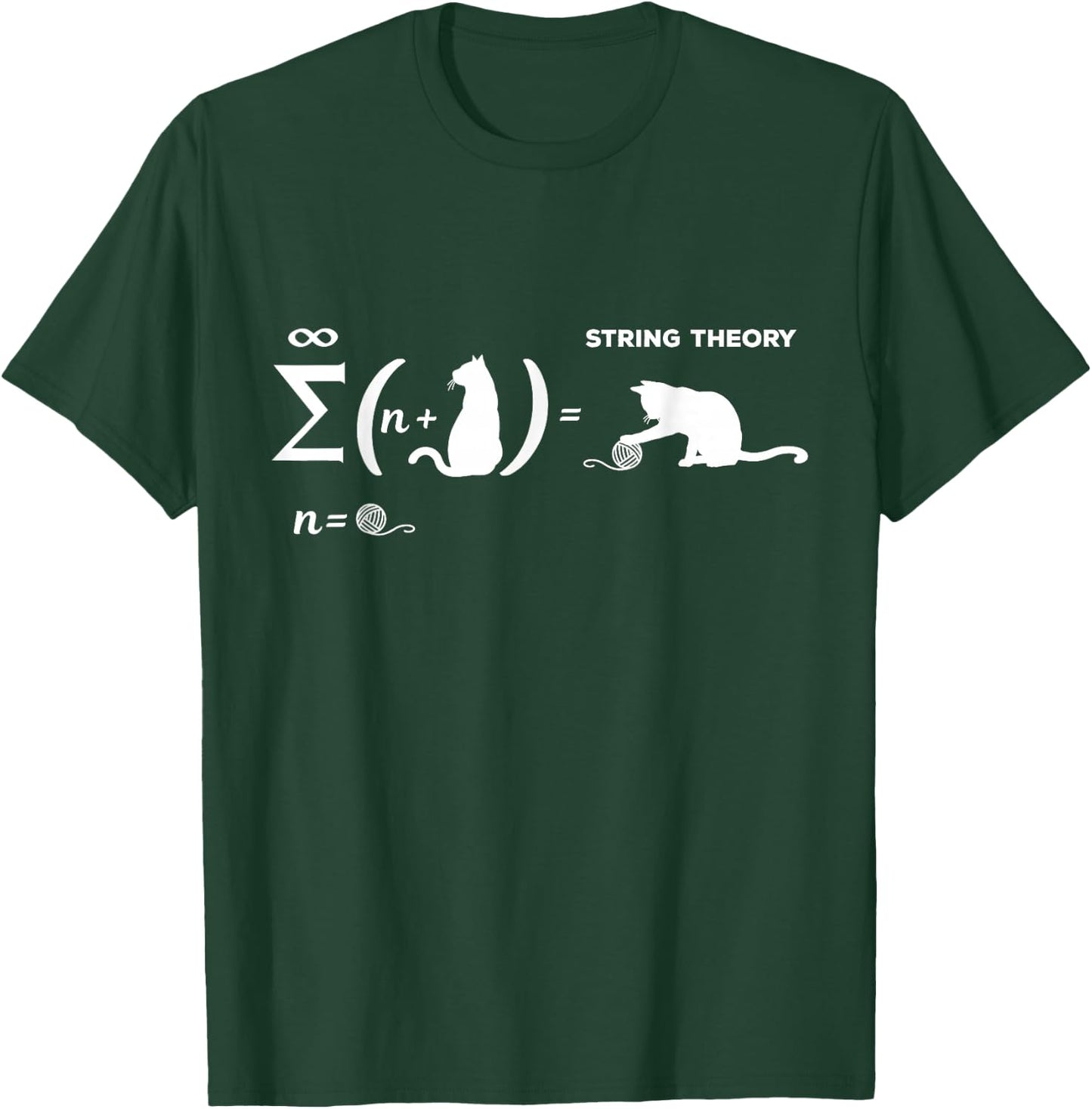 Schrödingers String Theory - Cat Physicist Quantum Mechanics T-Shirt - T-Shirt | Forest