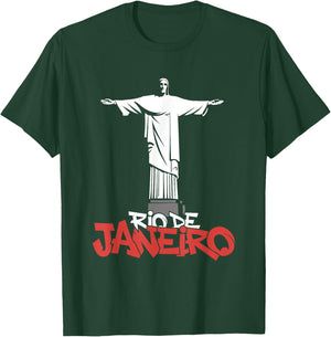 Christ The Redeemer Rio De Janeiro - Vintage Brazil Souvenir T-Shirt - T-Shirt | Forest