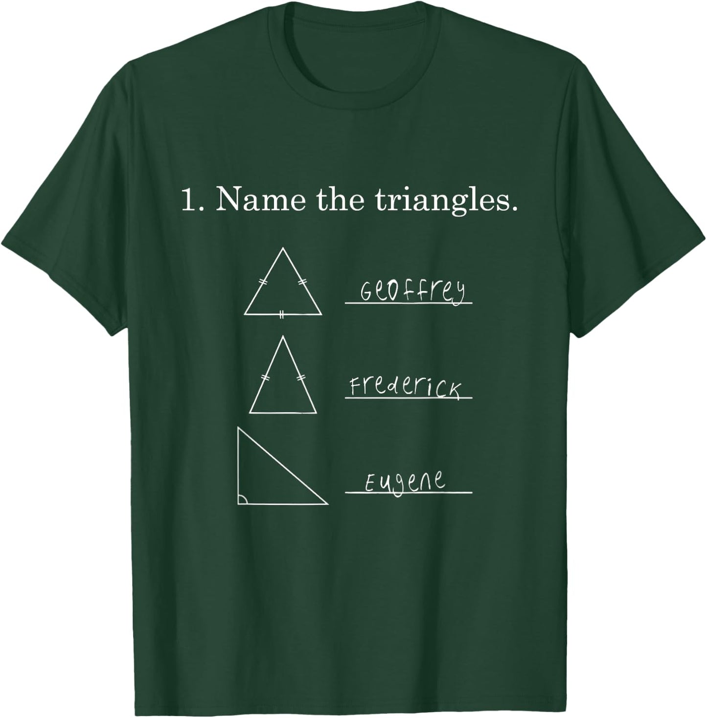 Name The Triangles Geoffrey Frederick Eugene Math Teacher T-Shirt - T-Shirt | Forest