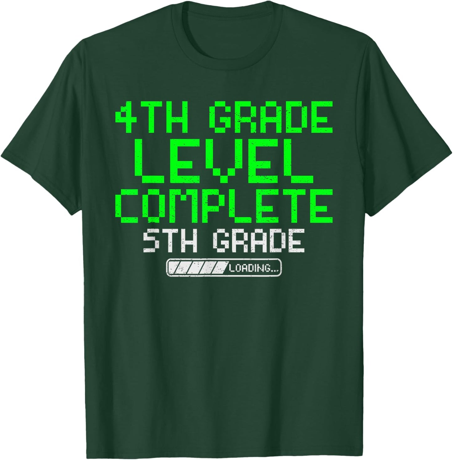 4th Grade Level Complete 5th Grade Graduation Gaming Kids T-Shirt - T-Shirt | Forest