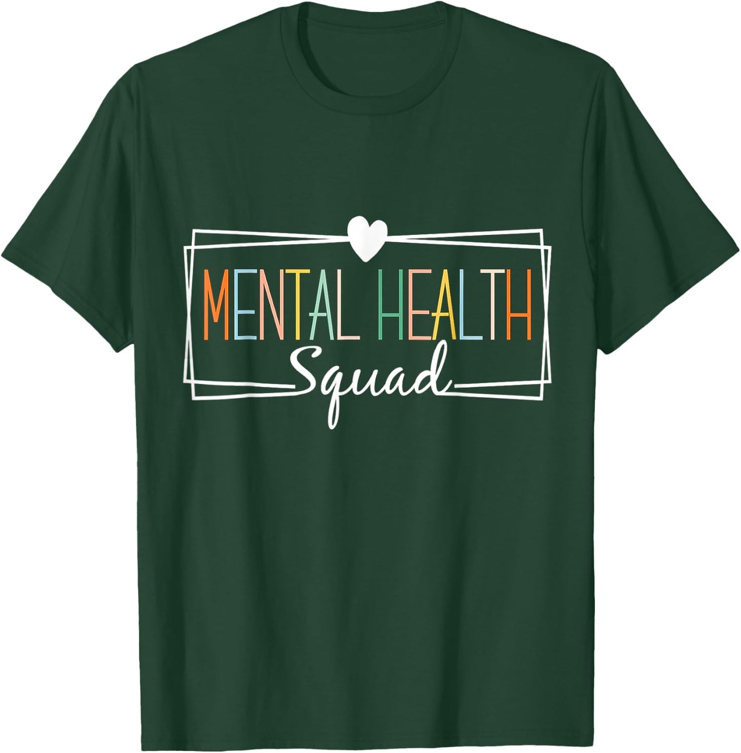 Support Squad Mental Health Awareness Lime Green Ribbon T-Shirt - T-Shirt | Forest