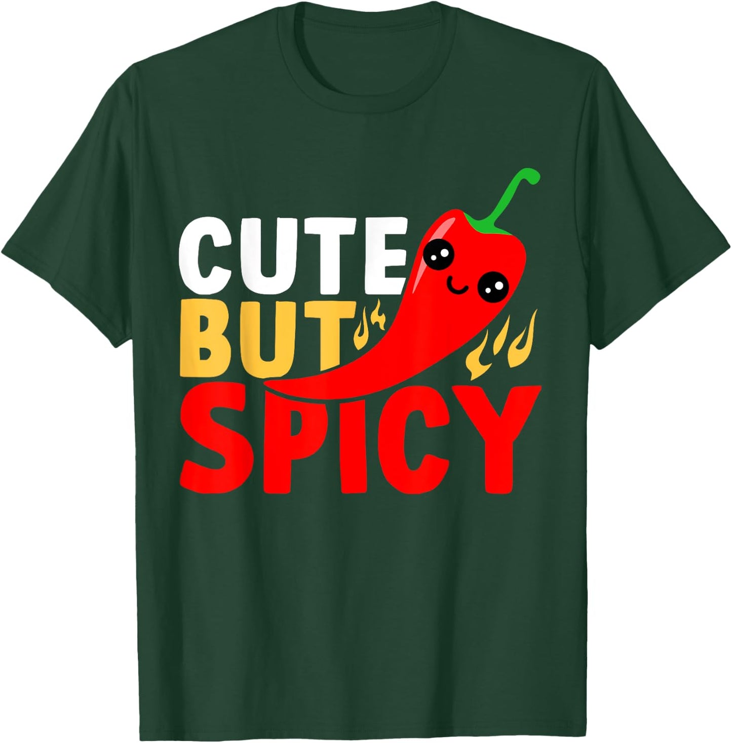 Kids Cute But Spicy Mexican Spicy Chili Boys Girls T-Shirt - T-Shirt | Forest