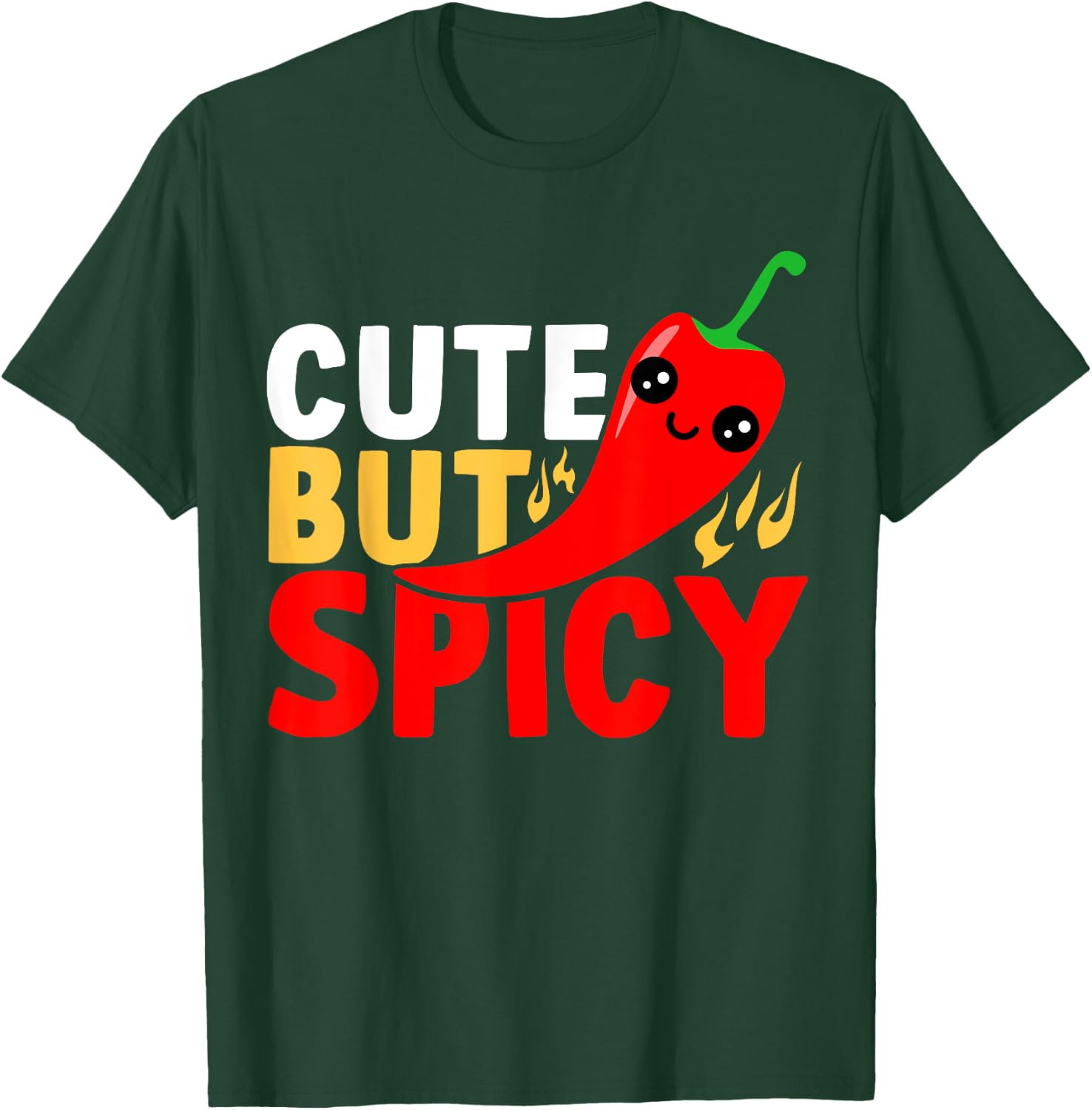 Kids Cute But Spicy Mexican Spicy Chili Boys Girls T-Shirt - T-Shirt | Forest