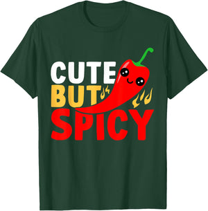 Kids Cute But Spicy Mexican Spicy Chili Boys Girls T-Shirt - T-Shirt | Forest