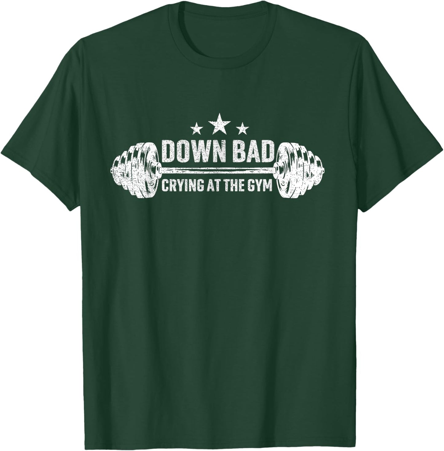 Down Bad Crying At The Gym Vintage T-Shirt - T-Shirt | Forest