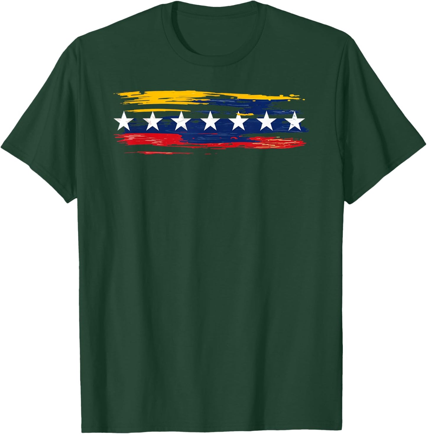 Venezuela Seven Stars Flag Art Patriotic Minimalist T-Shirt - T-Shirt | Forest