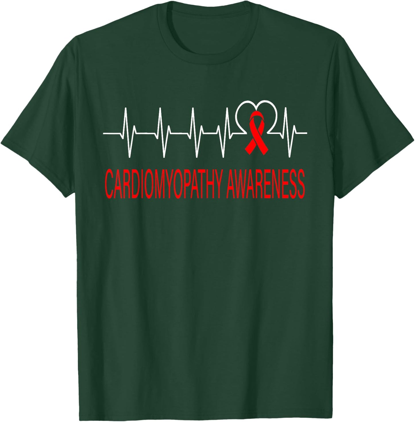 Cardiomyopathy Awareness Heartbeat Women, Kids T-Shirt - T-Shirt | Forest