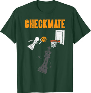 Checkmate Pawn Basketball Dunk On King Chess Game Player T-Shirt - T-Shirt | Forest
