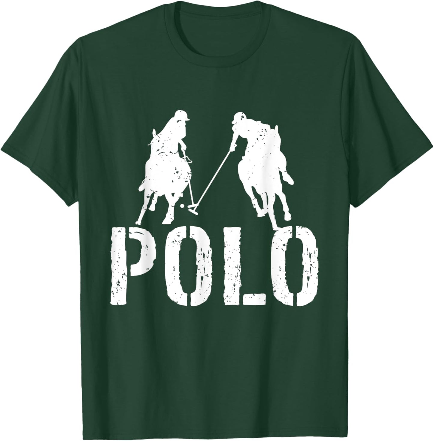 Polo Players Horseback Riding Horse Equestrian Sports T-Shirt - T-Shirt | Forest